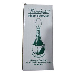 Winelight Flame Protector Glass Chimney For Wine Bottles Vintage Concepts